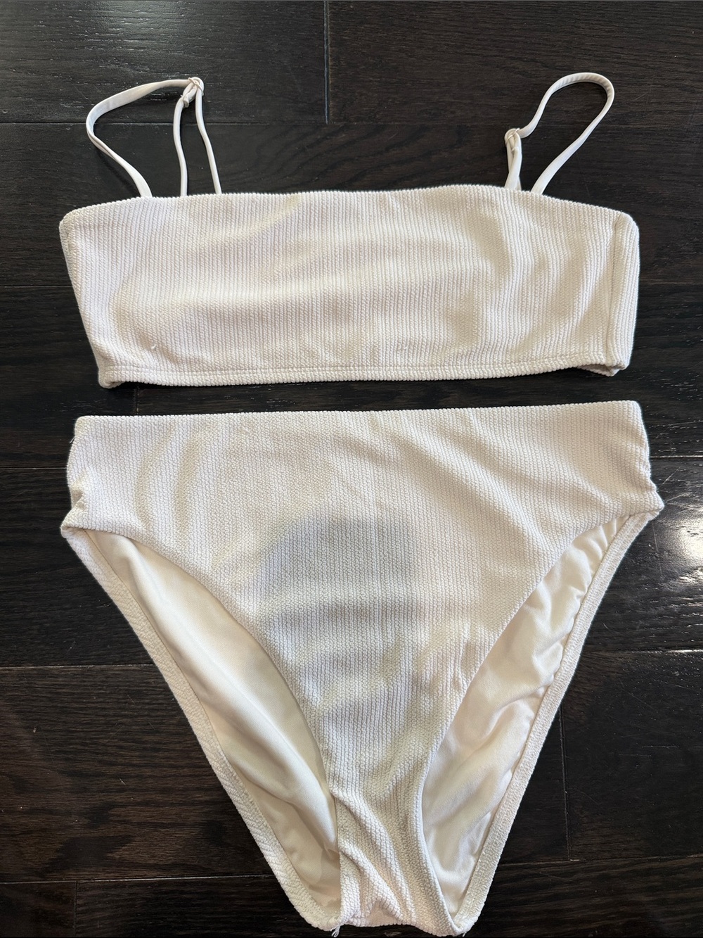 Sanctuary Cream Ribbed Bikini Bottom - Cream